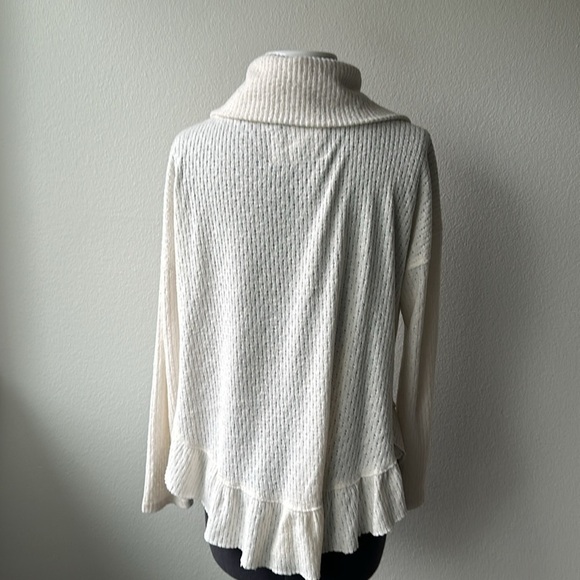 Anthropolgie top ivory baby doll size X Small wide neck Maeve brand - Picture 5 of 12